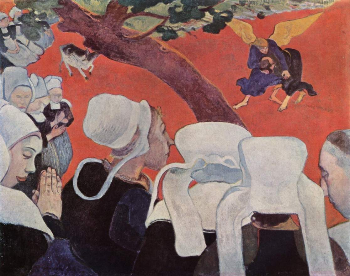 Paul Gauguin Jacobs fight with the angel